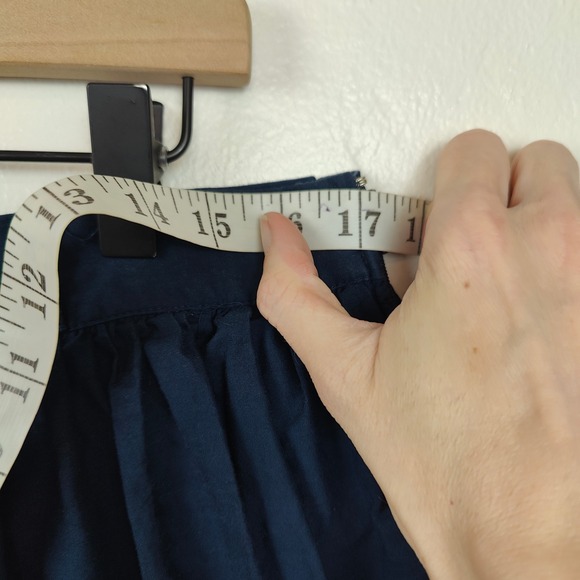 ModCloth Skirt Women XL Navy Blue Roman Numeral Clock Print A-Line Whimsigoth - Picture 5 of 10